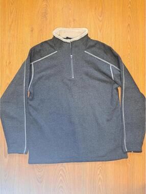 Kuhl Fleece Pullover Sweater Mens XL Gray Quarter Zip